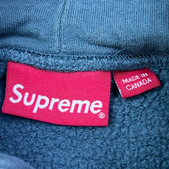 Supreme Shine Hoodie Men's Medium Gray Brillo Logo Cotton Fleece Sweatshirt 2021 - Picture 5 of 15